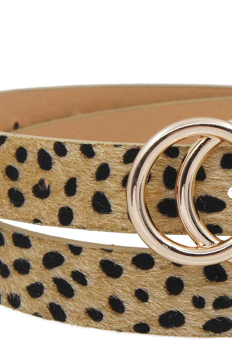 Stylish Leopard Fur Belt