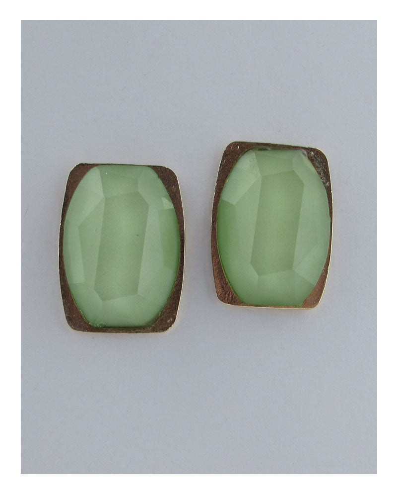 Rectangular stone earrings