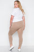 Plus Size Fleece Lined Solid Leggings