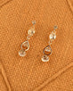 Rhinestones Accented Teardrop Dangler Earring