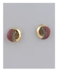 Stud earrings w/rhinestones