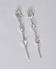 Rhinestone and Crystal Embellished Drop Earrings with Post Back Closure