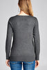 Ladies fashion long sleeve crew neck classic sweater