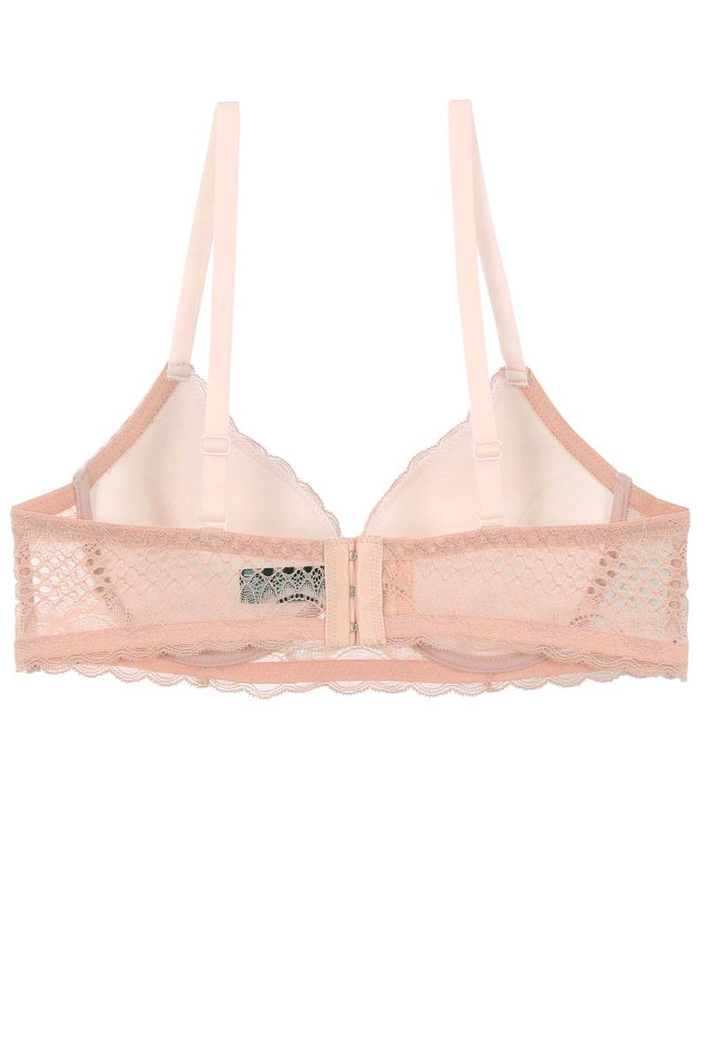 Ladies two tone geo lace bra w/ underwire