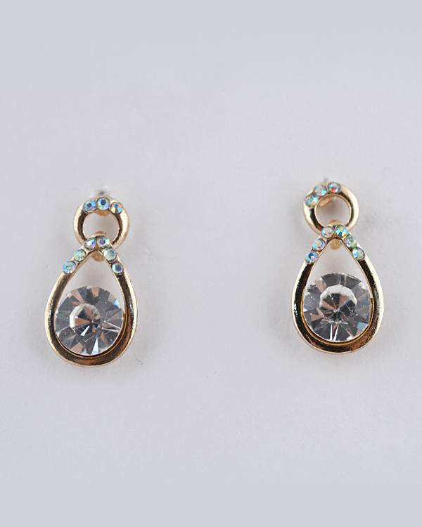 Crystal Accent Teardrop Earring