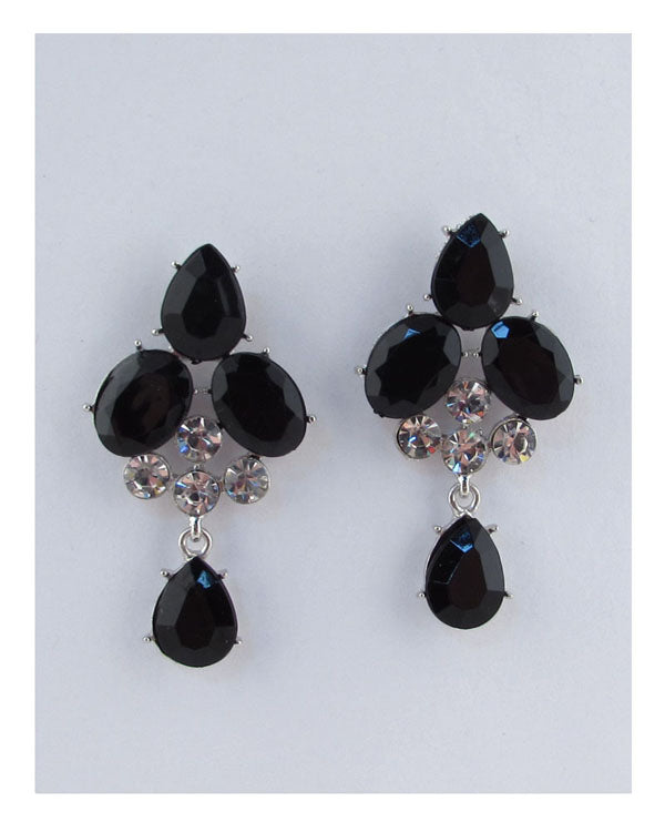 Faux crystal drop earrings