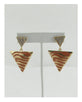 Double triangle stud dangle earrings