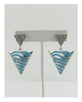 Double triangle stud dangle earrings