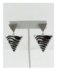 Double triangle stud dangle earrings