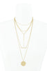 Feminist lettered multi layer geometric necklace