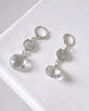 Floral Pattern and Crystal Studded Drop Earrings id.31602