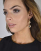 Floral Pattern and Crystal Studded Drop Earrings id.31602