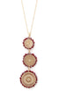 Round filigree beaded pendant long necklace