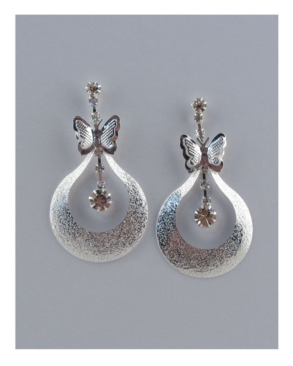 Butterfly drop earrings