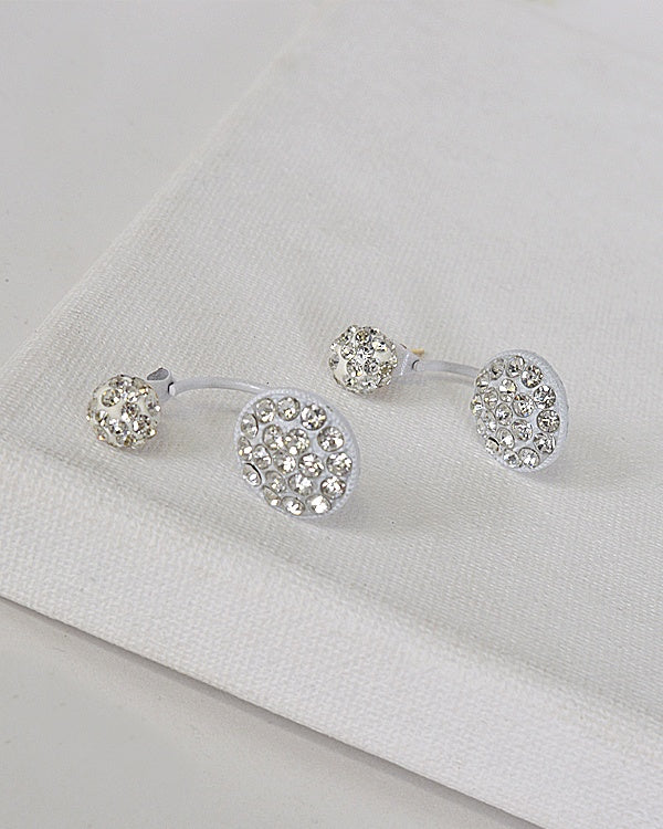 Circular Pattern Rhinestone Studded Drop Earrings id.31590