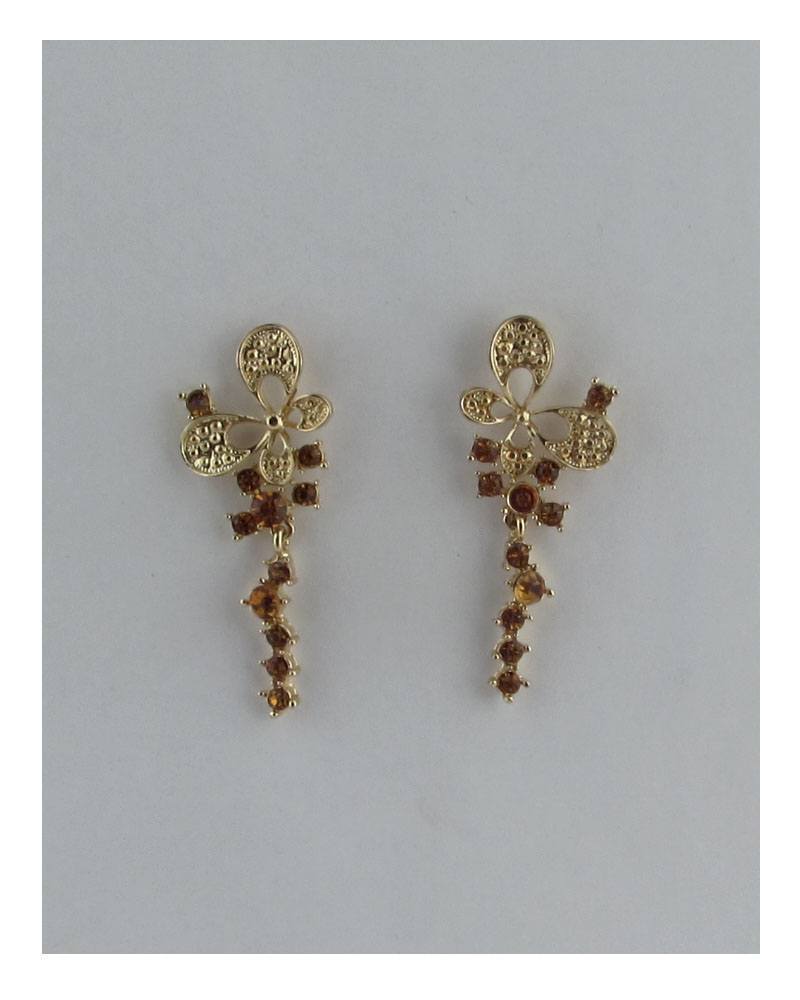 Butterfly linear stud drop earrings