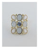 Faux stone adjustable ring