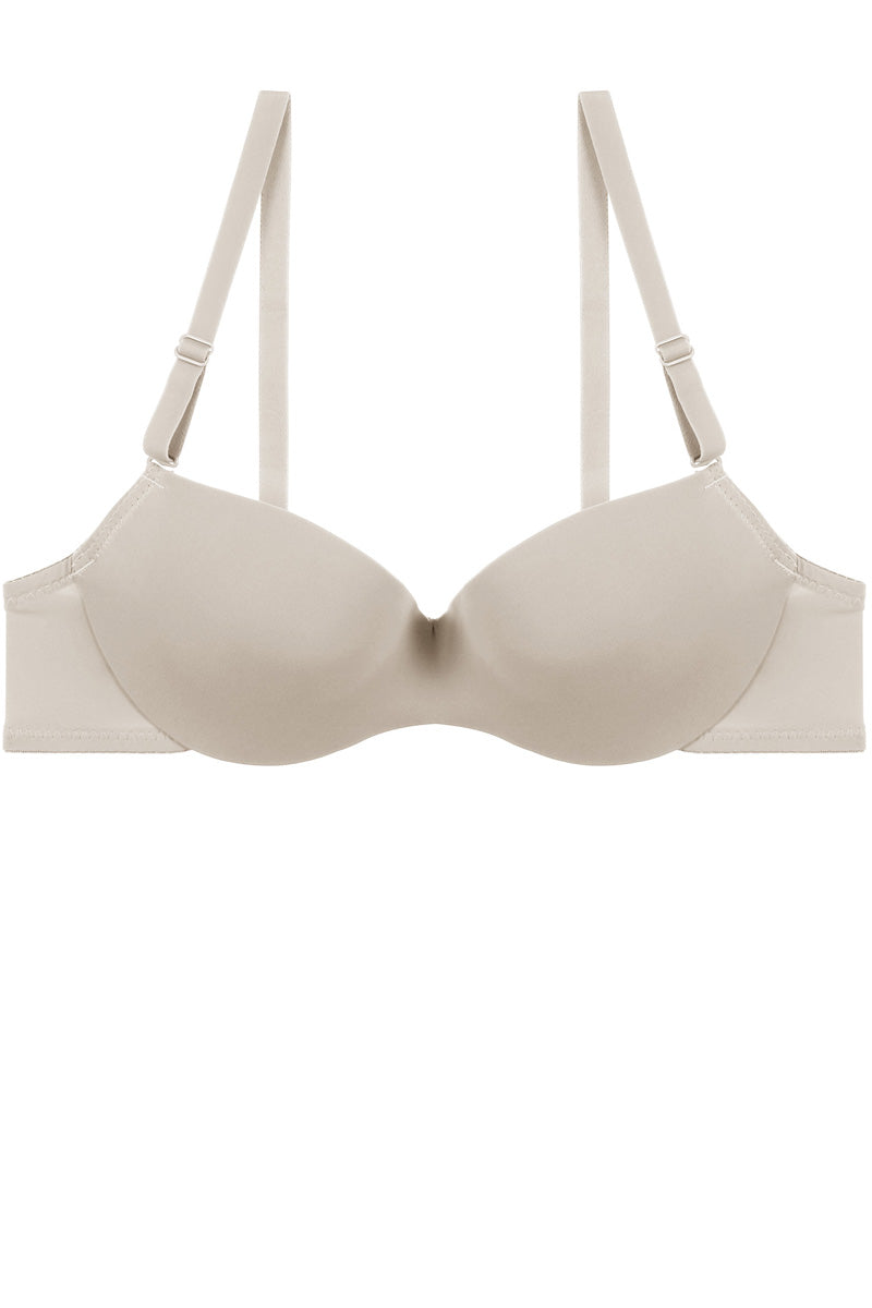 Ladies push up with underwire demi t-shirt bra