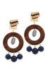 Cut out circle bead drop earring