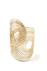 Textured wired design metal cuff bracelet