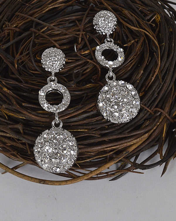 Metal Embellished Stone Studded Drop Earrings id.31467