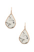 Drop frmaed stone earring