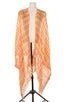 Squared pattern fringe end oblong scarf