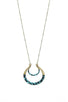 Movable horse shoe long necklace