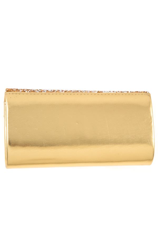 Encrusted rhinestone pave evening clutch bag