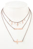 Ladies fashion multi cross dangle layered necklace