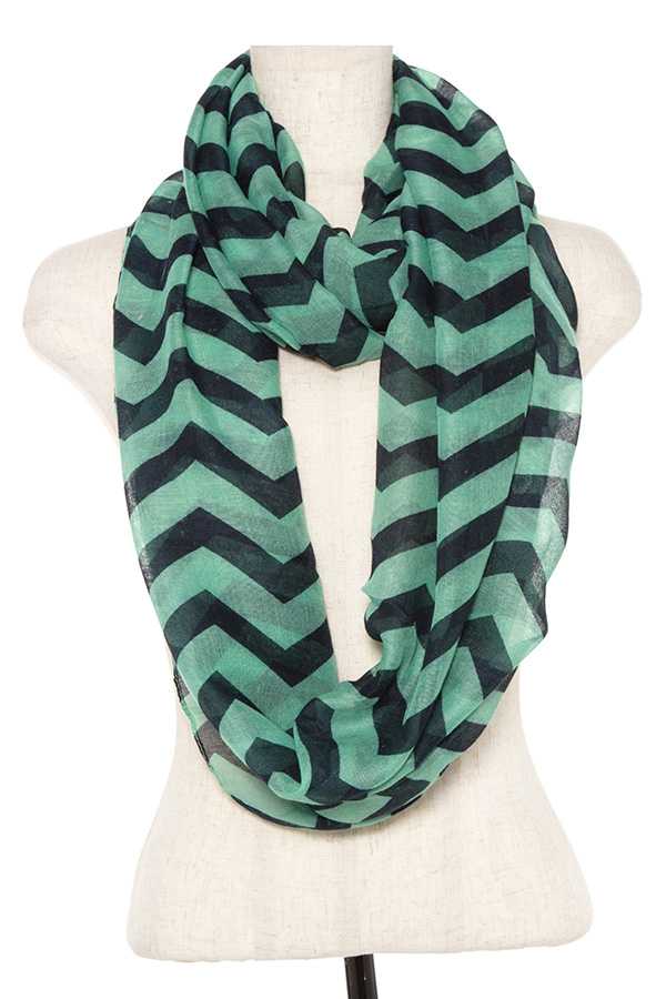 Striped infinity scarf