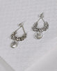 Round Rings Accented Rhinestone Dangler Earring