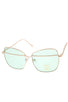 Metal accent color lens sunglasses