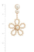 Flower Shape Post Drop Earring