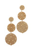 Circle stud linked drop earring