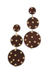 Circle stud linked drop earring