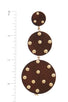 Circle stud linked drop earring