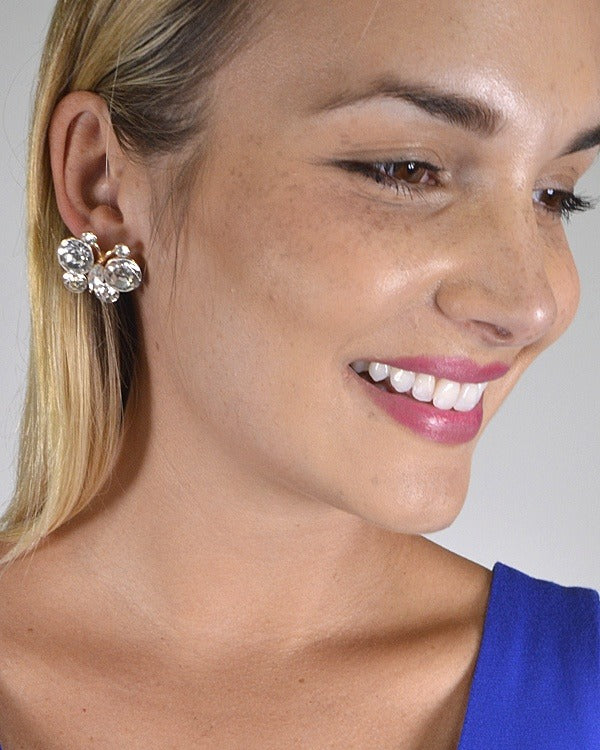 Crystal Studded Butterfly Earrings id.31495