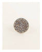 Circle w/ rhinestones adjustable ring