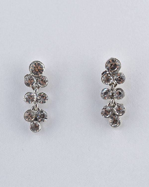 Rhinestone Studded Long Bunch Earrings