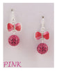 Drop bow earrings