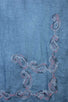 Sheer embroidered oblong scarf