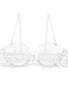 Ladies fashion floral lace overlay demi bra w/underwire