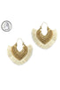 Fan tassel hoop earring