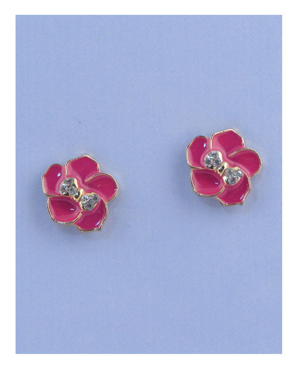 Flower stud earrings