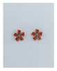 Flower rhinestone stud earrings