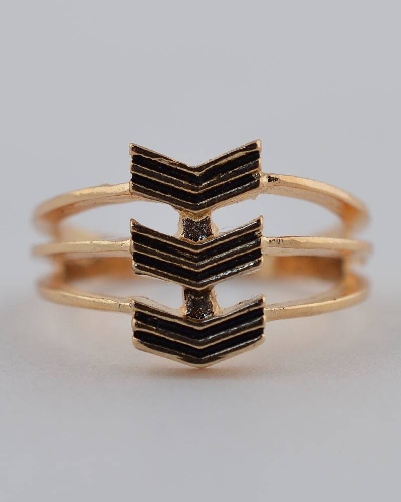 Chevron Stack Ring