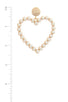 Pearl Heart Shape Post Drop Earring