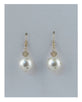 Rhinestone pearl drop dangle earrings