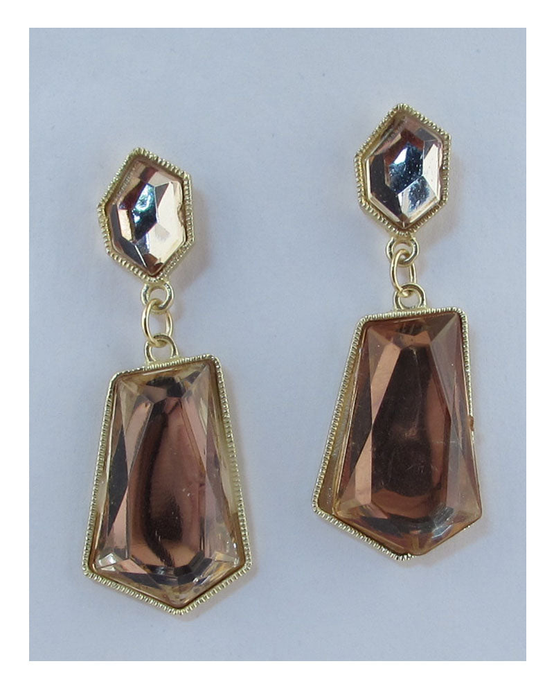 Faux stone drop earrings